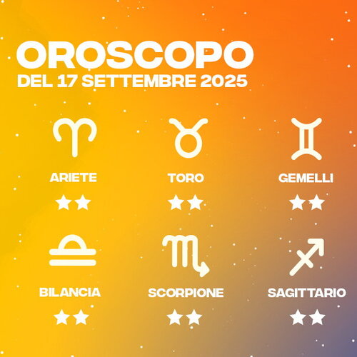 Oroscopo del 17/09/2025