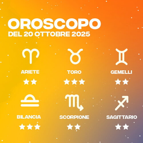 Oroscopo del 20/10/2025