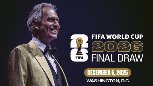 Andrea Bocelli canta al sorteggio dei Mondiali: il possibile girone degli Azzurri