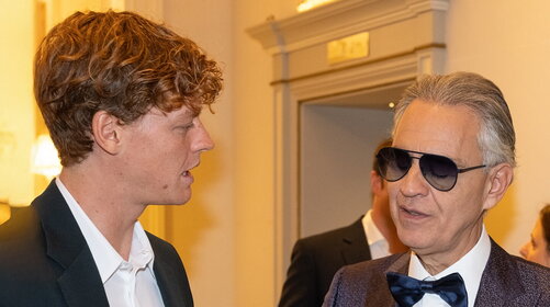 Andrea Bocelli: l’incontro con Jannik Sinner a Roma agli Internazionali d’Italia 2026