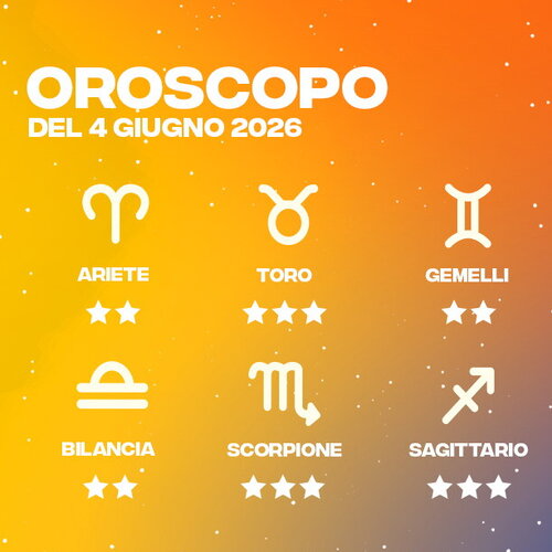 Oroscopo del 04 Giugno 2026