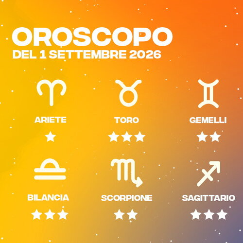 Oroscopo del 1 Settembre 2026