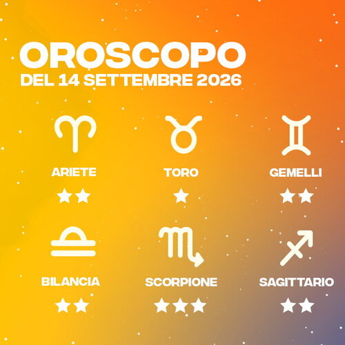 Oroscopo del 14 Settembre 2026